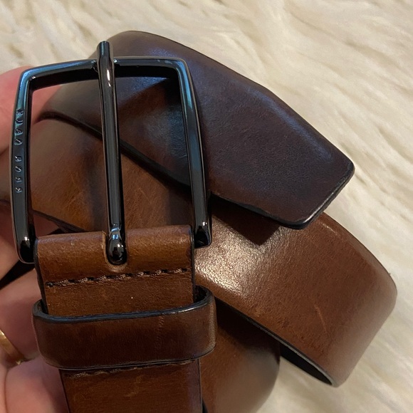 Boss Other - BOSS Men's Brown Leather Belt brand new size 34 length 44”